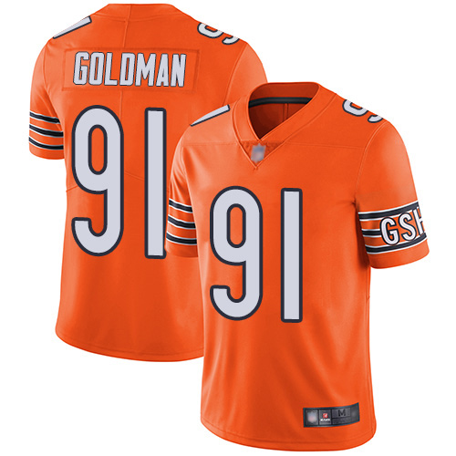 Chicago Bears Limited Orange Men Eddie Goldman Alternate Jersey NFL Football #91 Vapor Untouchable->women nfl jersey->Women Jersey